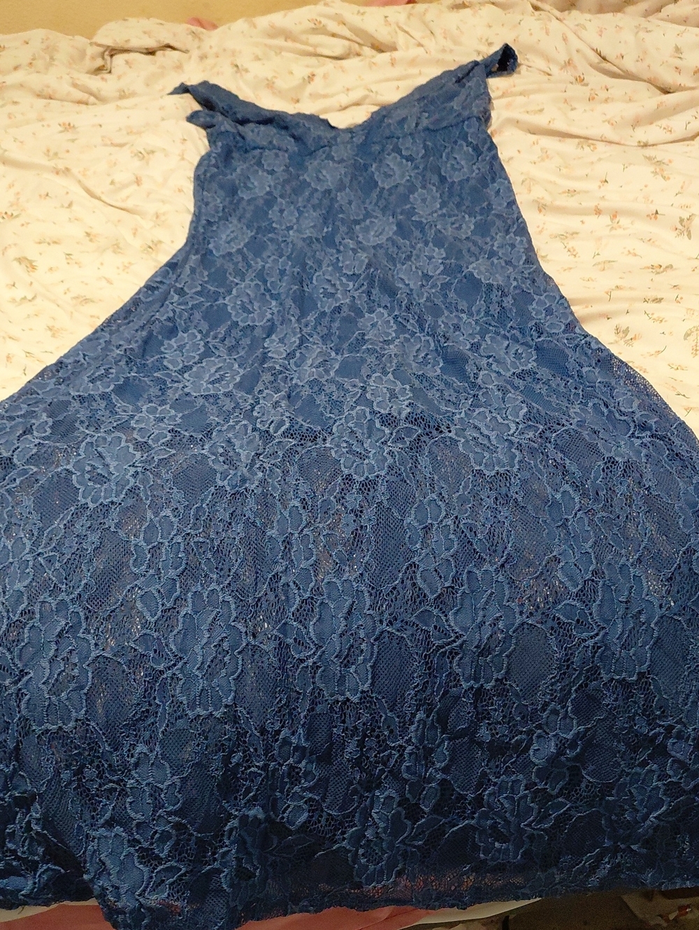 Chic Navy Lace Maxi Dress for Women